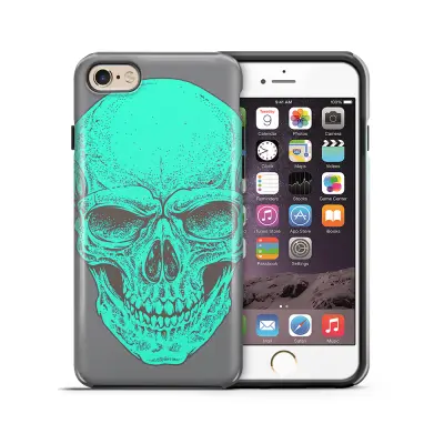 Tough mobilskal till Apple iPhone 6(S) Plus - Dödskalle - Turkos