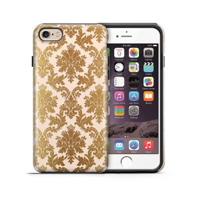 Tough mobilskal till Apple iPhone 6(S) Plus - Damask - Guld/Persika