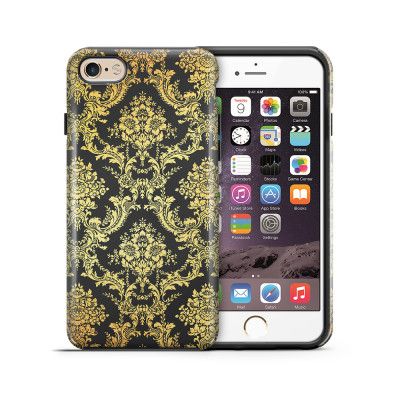 Tough mobilskal till Apple iPhone 6(S) Plus - Damask - Guld/Svart