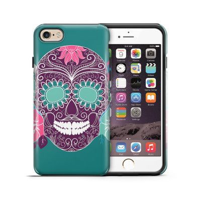 Tough mobilskal till Apple iPhone 6(S) Plus - Glad dödskalle - Grön