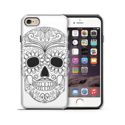 Tough mobilskal till Apple iPhone 6(S) Plus - Glad dödskalle - Vit