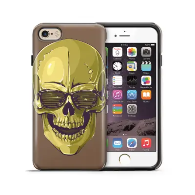 Tough mobilskal till Apple iPhone 6(S) Plus - Hipster Skull Brun
