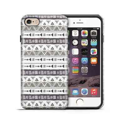 Tough mobilskal till Apple iPhone 6(S) Plus - Mönster - Svart/Vit