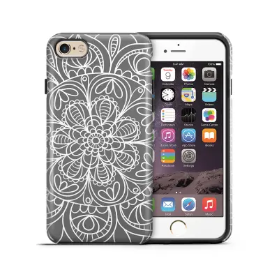 Tough mobilskal till Apple iPhone 6(S) Plus - Mandala - Grå
