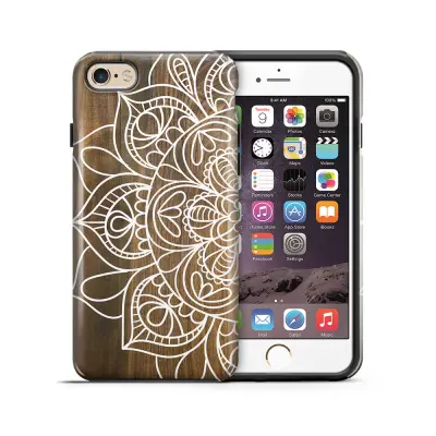 Tough mobilskal till Apple iPhone 6(S) Plus - Mandala - Wood