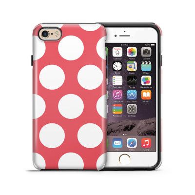 Tough mobilskal till Apple iPhone 6(S) Plus - Polka - Magenta