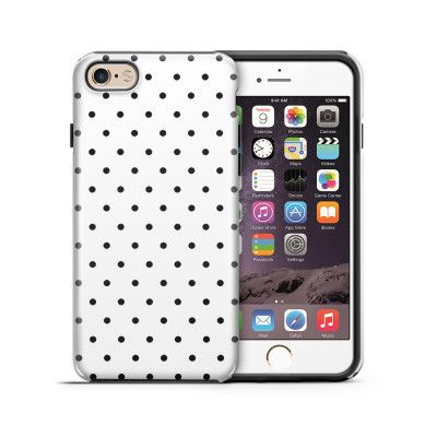 Tough mobilskal till Apple iPhone 6(S) Plus - Polka - Vit