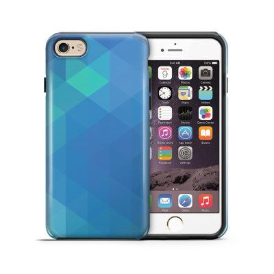 Tough mobilskal till Apple iPhone 6(S) Plus - Polygon - Blå