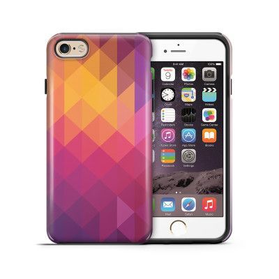 Tough mobilskal till Apple iPhone 6(S) Plus - Polygon - Gul/Rosa