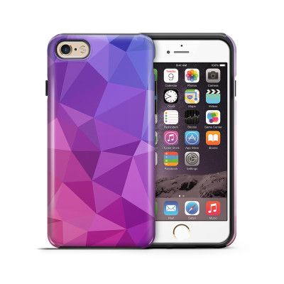 Tough mobilskal till Apple iPhone 6(S) Plus - Polygon - Lila