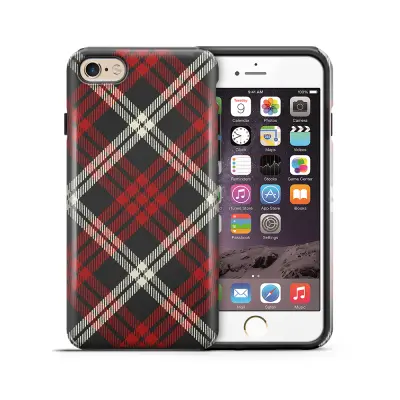 Tough mobilskal till Apple iPhone 6(S) Plus - Rutig - Röd