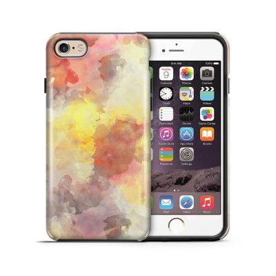 Tough mobilskal till Apple iPhone 6(S) Plus - Vattenfärg - Grå/Röd