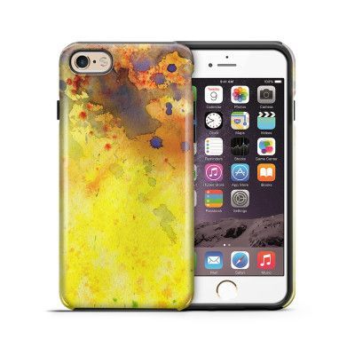 Tough mobilskal till Apple iPhone 6(S) Plus - Vattenfärg - Gul/Blå