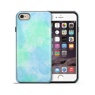 Tough mobilskal till Apple iPhone 6(S) Plus - Vattenfärg - Ljusblå