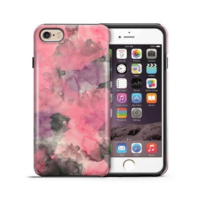Tough mobilskal till Apple iPhone 6(S) Plus - Vattenfärg - Svart/Rosa
