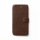 Zenus Vintage Äkta Läder Plånboksfodral till Apple iPhone 6(S) Plus (Mörk Brun)