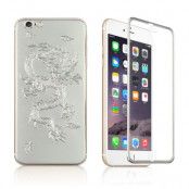 3D Titanium Dragon Baksida+Tempered Glass till Apple iPhone 6/6S Plus - Guld