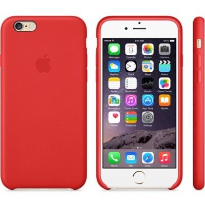 Apple Läderfodral (iPhone 6) - Röd