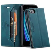 AUTSPACE A01 iPhone 6/7/8/SE (2020) Plånboksfodral Konstläder - Blå