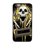 BaksideSkal till Apple iPhone 6 / 6S - Skull Playing Music