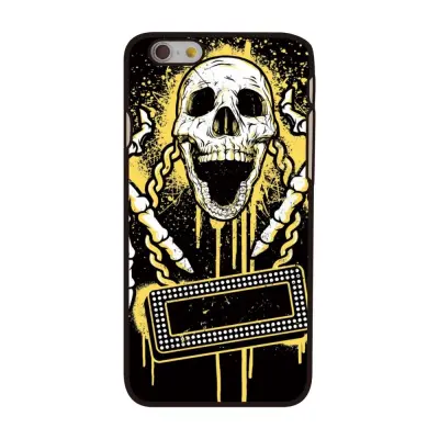BaksideSkal till Apple iPhone 6 / 6S - Skull Playing Music