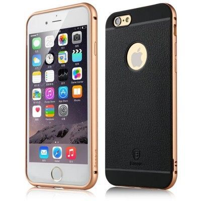 Baseus Fusion Pro Metal Frame Skal till Apple iPhone 6 / 6S - Rose Gold