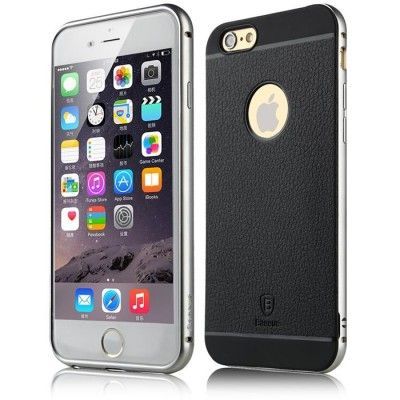 Baseus Fusion Pro Metal Frame Skal till Apple iPhone 6 / 6S - Silver
