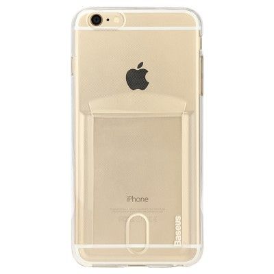 BASEUS Kangaroo Skal med kortfack till Apple iPhone 6 / 6S (Transparent)