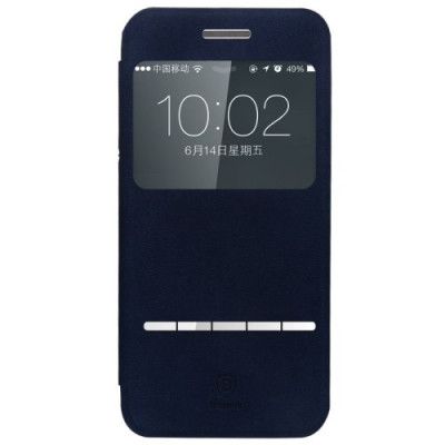BASEUS Terse Mobilfodral med fönster till Apple iPhone 6 / 6S (Blå)