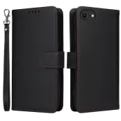 BETOPNICE iPhone 6/6s/7/8/SE (2022) Plånboksfodral Konstläder - Svart