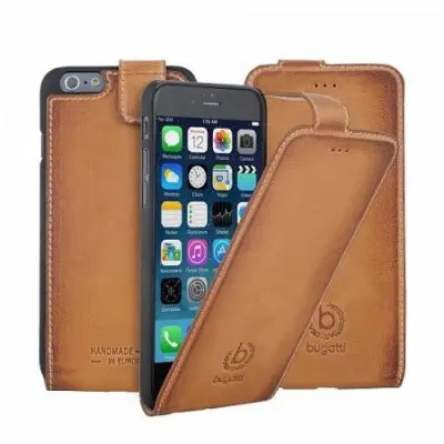 Bugatti - FlipCover Amsterdam (iPhone 6/6S) - Ljusbrun