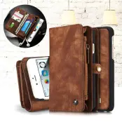 CASEME 008 iPhone 6s Plånboksfodral Retro Konstläder Multi-slot Brun