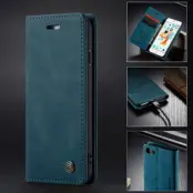 CASEME 013 Auto-absorberande Plånboksfodral Konstläder iPhone 6s/6 Blå