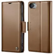 CASEME Litchi Texture Plånboksfodral Konstläder iPhone 6/7/8/SE Brun