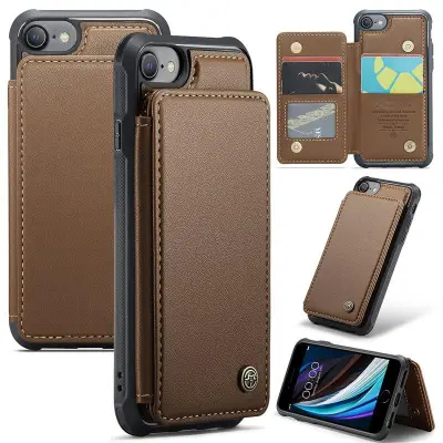 CASEME C22 Fodral för iPhone 6/6s/7/8/SE (2020/2022) - Brun