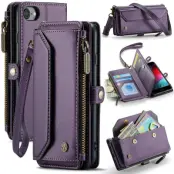 CASEME Plånboksfodral Konstläder för iPhone 6/6s/7/8/SE 2020/2022 Lila