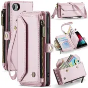 CASEME Plånboksfodral Konstläder för iPhone 6/6s/7/8/SE 2020/2022 - Rosa