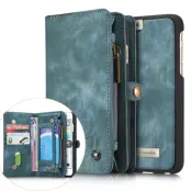 Caseme Retro Plånboksfodral av läder till iPhone 6 / 6S - Blå