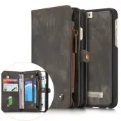 Caseme Retro Plånboksfodral av läder till iPhone 6 / 6S - Grå