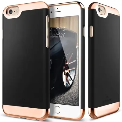 Caseology Savoy Skal till Apple iPhone 6 / 6S (Svart - Rose Gold)