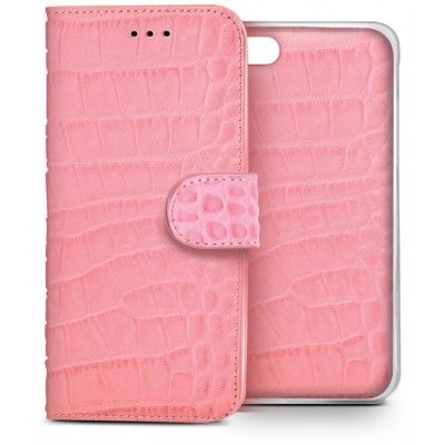 Celly Luxury Magnet Croco Wallet (iPhone 6) - Rosa