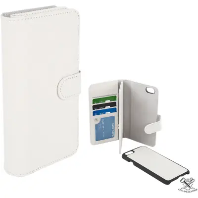 Champion Double Leather Wallet (iPhone 6/6S) - Vit