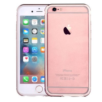 COMMA Aluminium Bumper med TPU Skal till Apple iPhone 6(S) Plus - Rose Gold