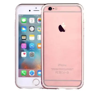 COMMA Aluminium Bumper med TPU Skal till Apple iPhone 6(S) Plus - Rose Gold