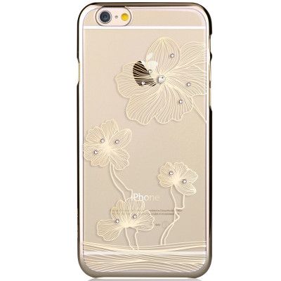 Comma BaksideSkal till Apple iPhone 6 / 6S - Guld Blommor