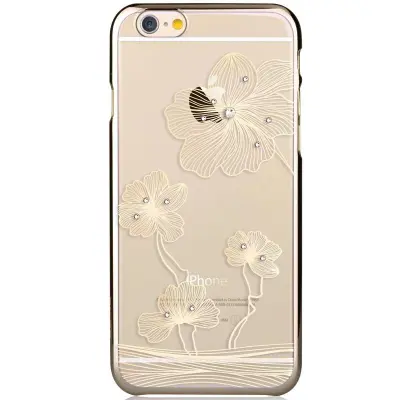 Comma BaksideSkal till Apple iPhone 6 / 6S - Guld Blommor