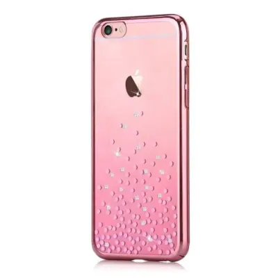 Comma Skal med Swarovski-stenar till Apple iPhone 6(S) Plus - Polka (RoseGold)