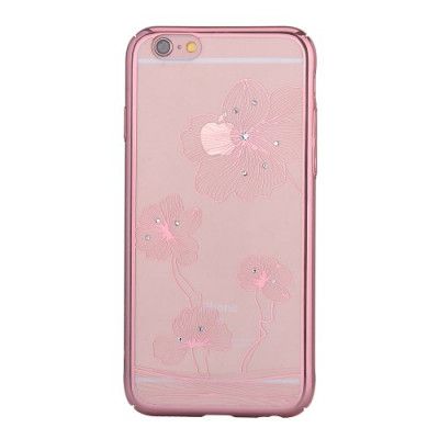 Comma Skal med Swarovski-stenar till iPhone 6 / 6S - Rose Gold