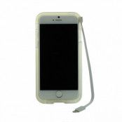 Connect Flash Light Skal med inbyggd USB-kabel till iPhone 6 / 6S - Svart
