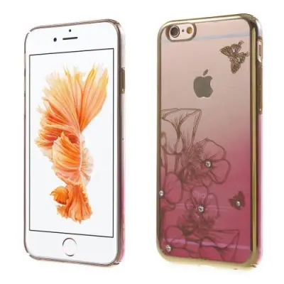 Crawford Skal med Swarovski-stenar till iPhone 6 / 6S - Flower&Butterfly